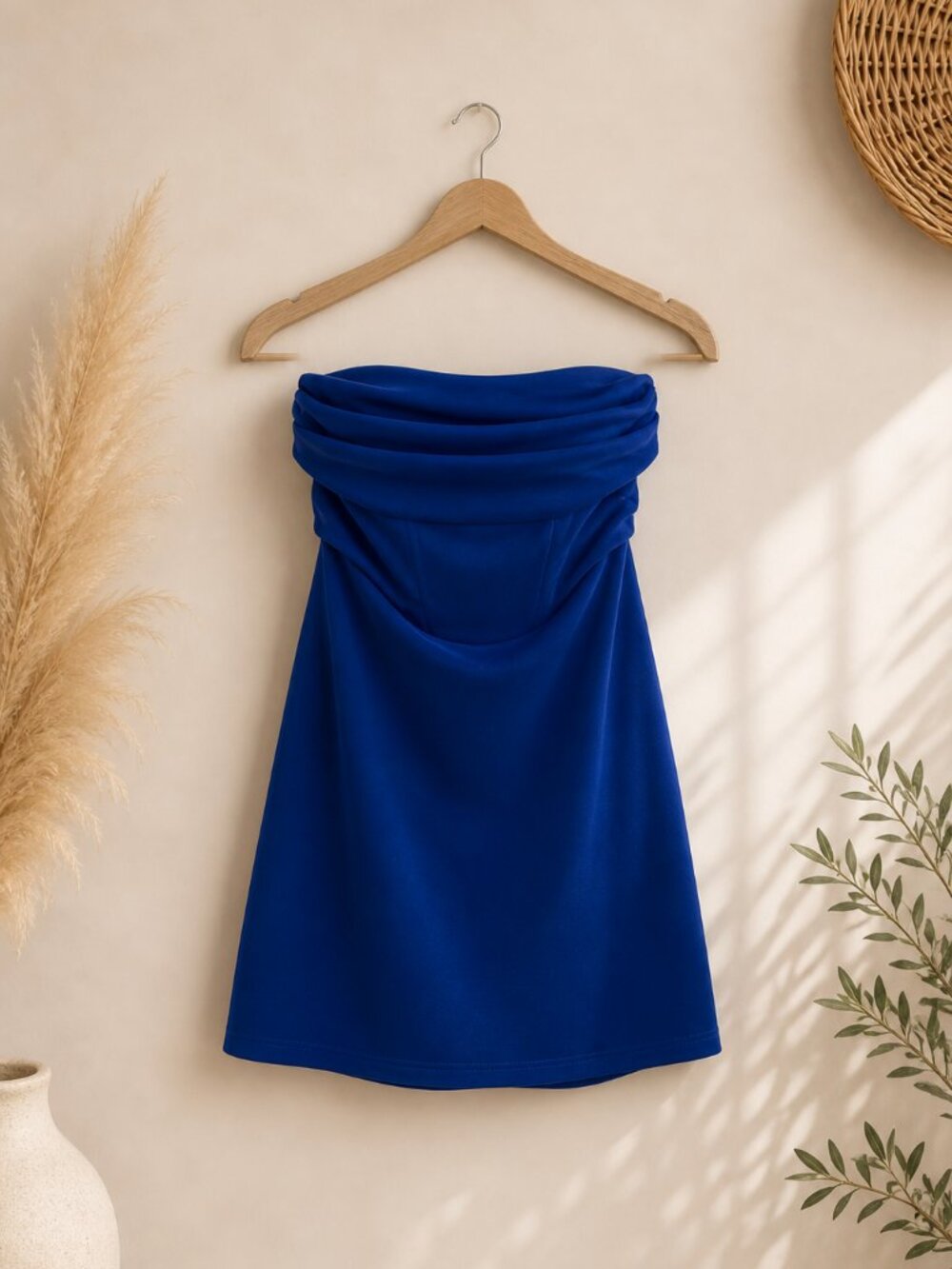 Lulu's Royal Blue Strapless Mini Dress